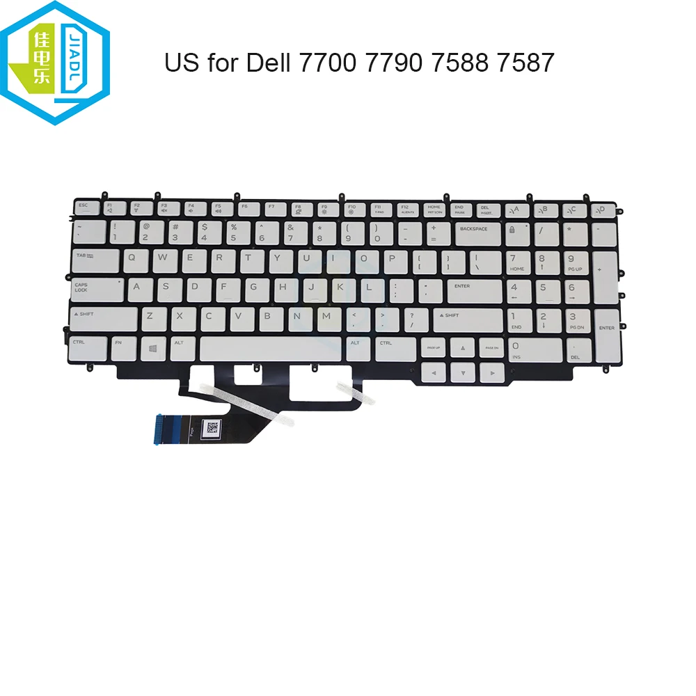 Inglês Eua Rgb Teclado Retroiluminado para Dell g7 7587 7588 7700 7790 0730hh 05vv61 Teclados do Portátil do Jogo com Luminoso Colorido