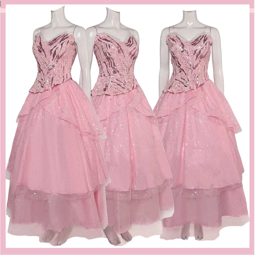 Женское розовое платье Глинда для косплея на Хэллоуин карнавал ведьма