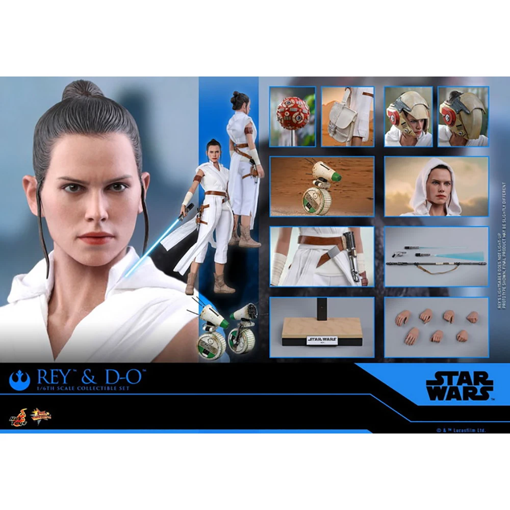 

Hottoys Original 1/6 Mms559 Rey and D-O 4.0 Star Wars: The Rise of Skywalker Genuine Collectible Model Anime Figure Action Toy