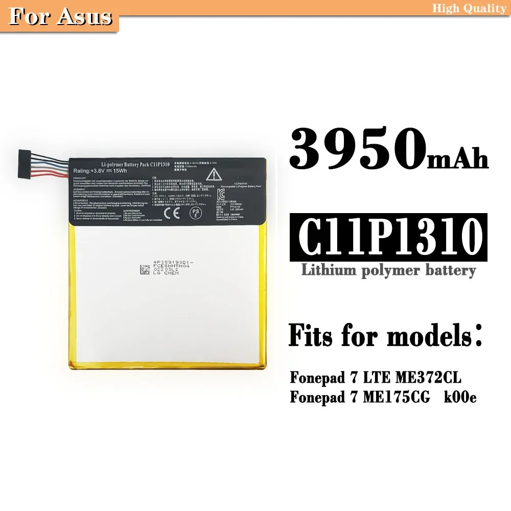 High Quality Replacement Battery For Asus 3950mAh ME372CG K00E K00Y FonePad7 C11P1310 Built-in Tablet