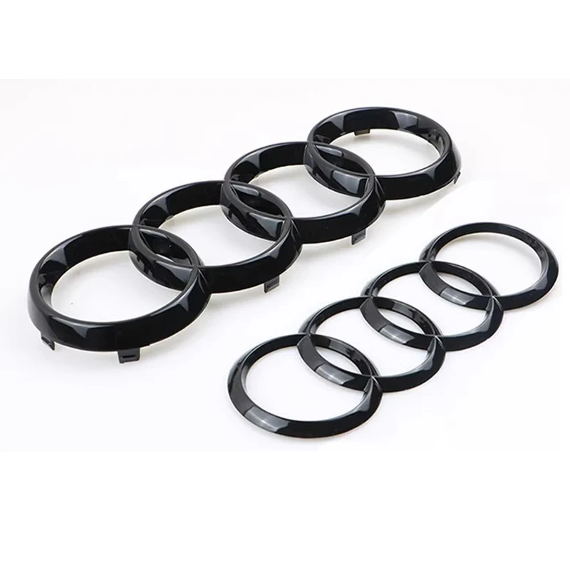 For Audi a4 accessories ABS Chrome Black A1 A3 A5 A6 A7 S3 S4 S5 S6 RS3 RS4 RS5 RS6 Q3 Q5 Q7 Car Front Grille Rear Trunk Emblem