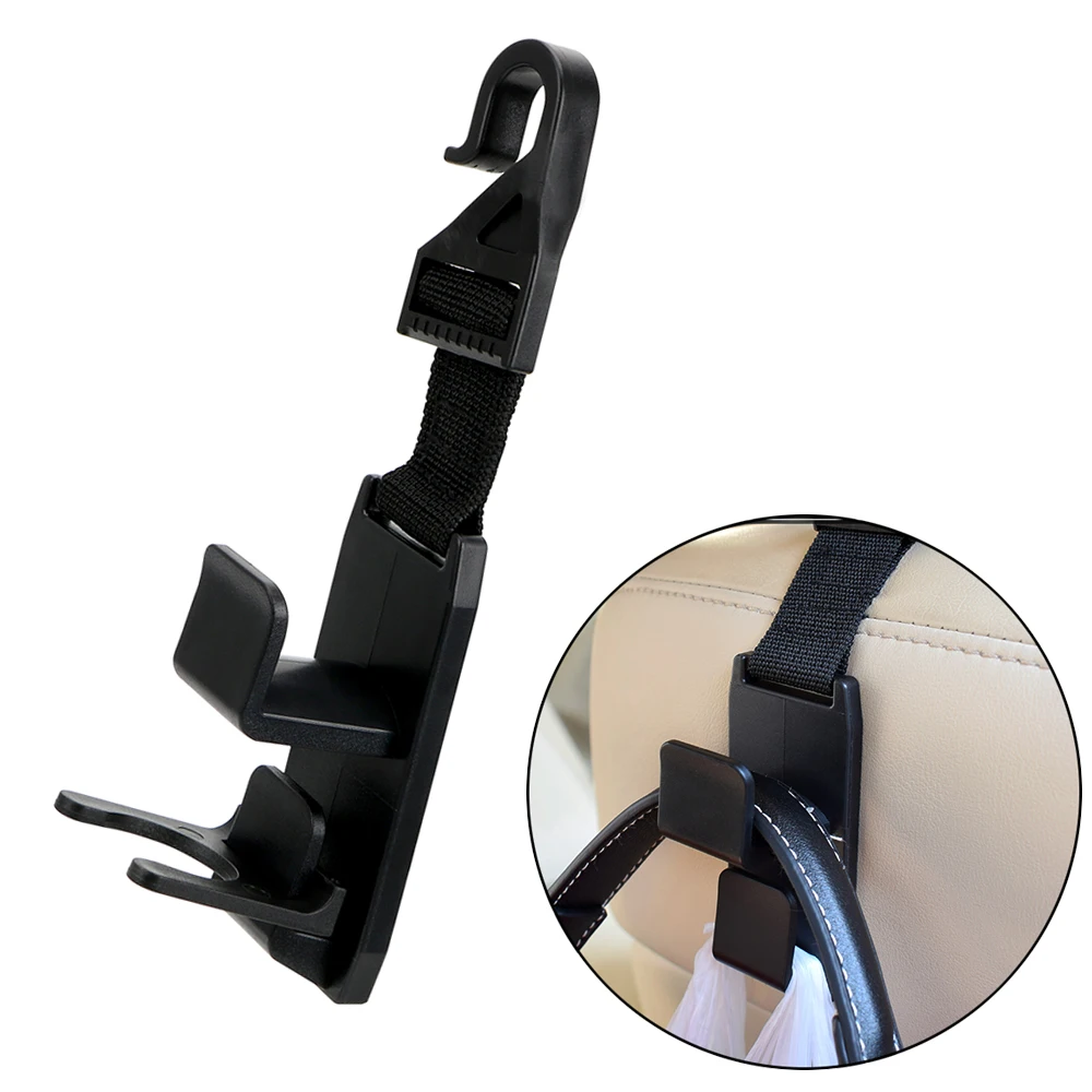 

Car Seat Back Hooks Car Hanger Hooks Storage Organizer Headrest Holder for Bags Purse Cloth Grocery Auto Fastener Clip 1 Piece
