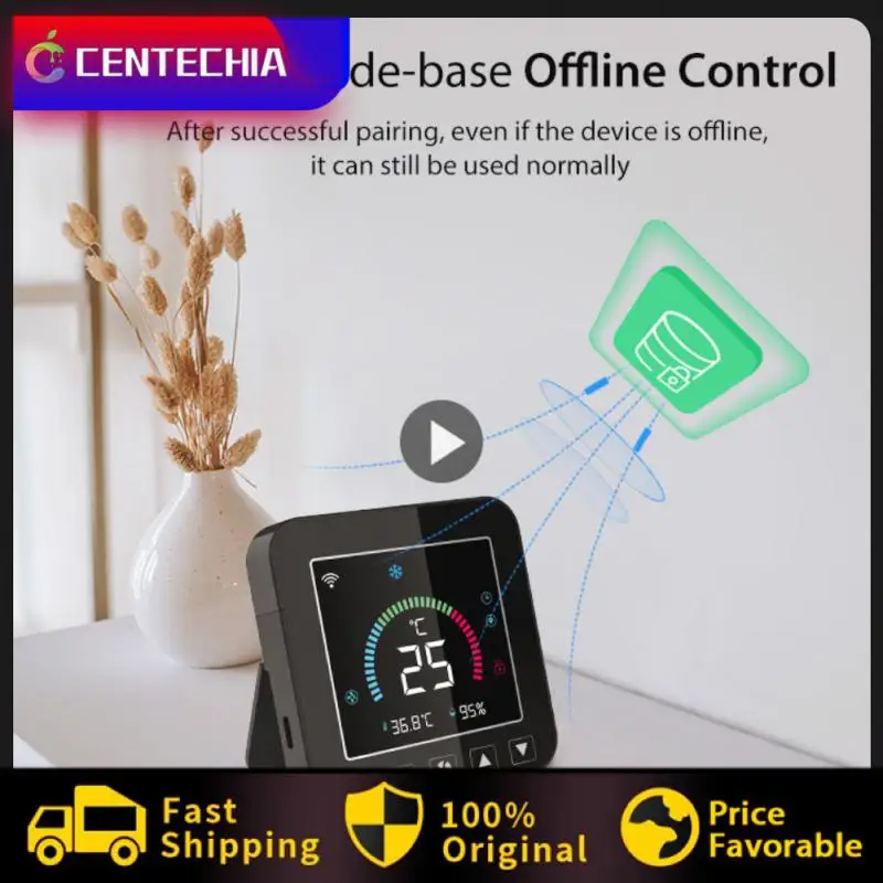

Smart Thermostat Smart Life Wifi Temperature And Humidity Sensor Lcd Screen Display Indoor Intelligent Linkaged Tuya