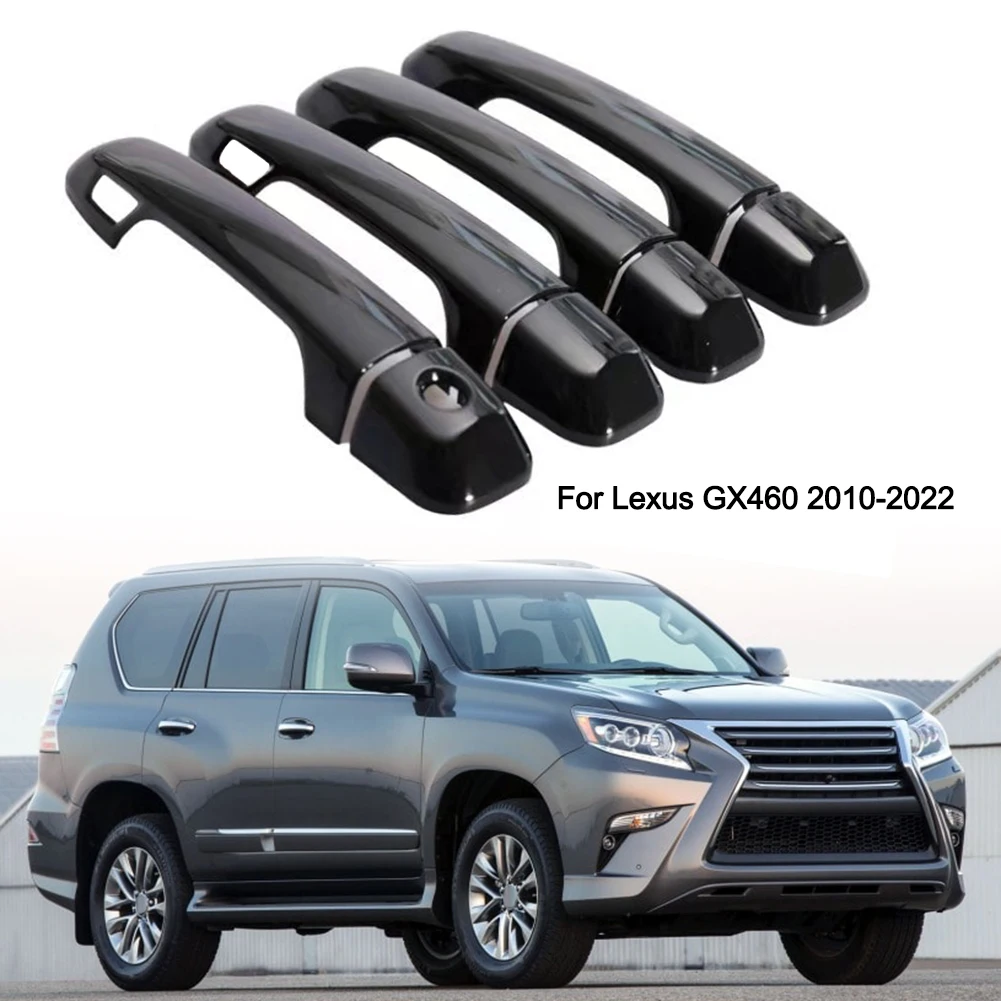 

4 шт./набор, черная глянцевая черная крышка для дверной ручки Lexus GX460 2010-2022