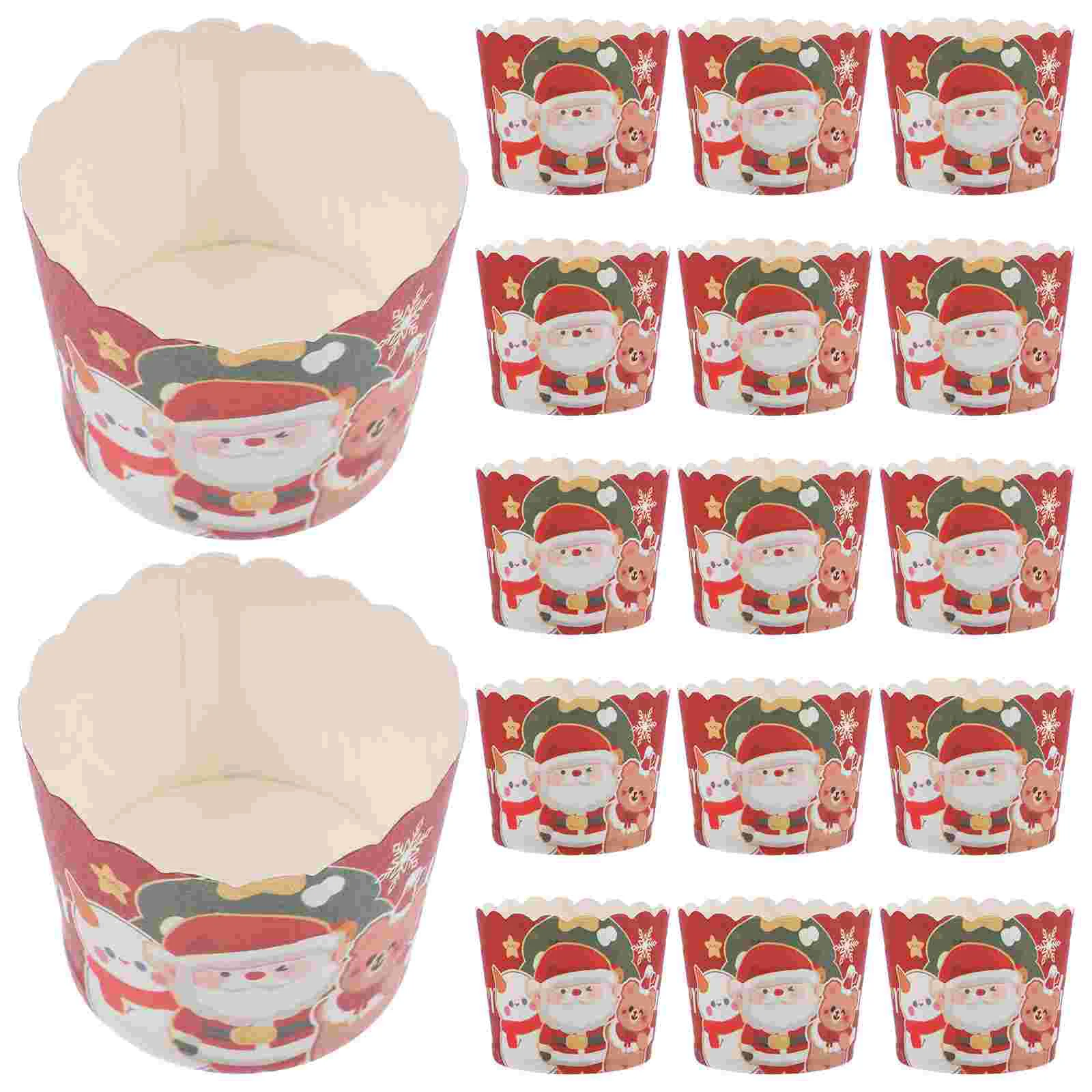 

Christmas Cupcake Liners Xmas Themed Cupcake Cups Holiday Muffin Paper Cups Greaseproof Baking Cups Xmas Cupcake