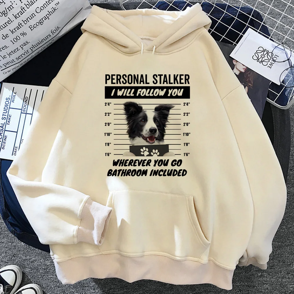 Border Collie hoodie patterned casual wear comic comfortable funny printed design girl tracksuits anime youthful soft fabric