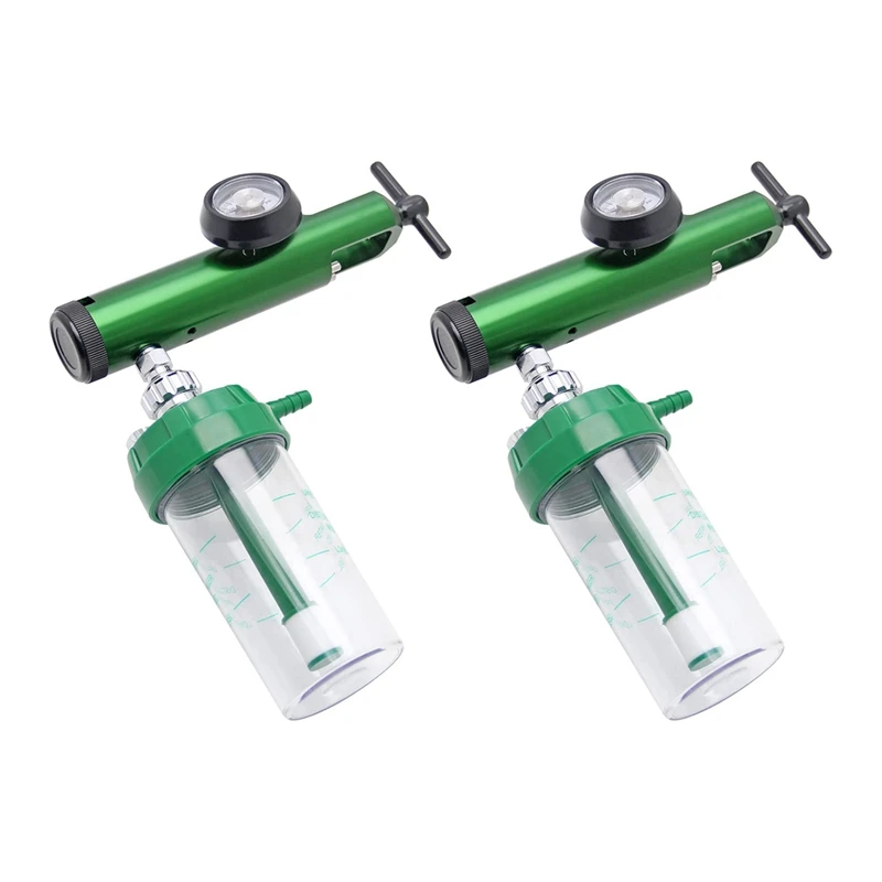 

2X Oxygen Flow Meter Oxygen Regulator 0-15 L/Min Pressure Reducing Regulator Valve Meter with 870 Inlet Thread
