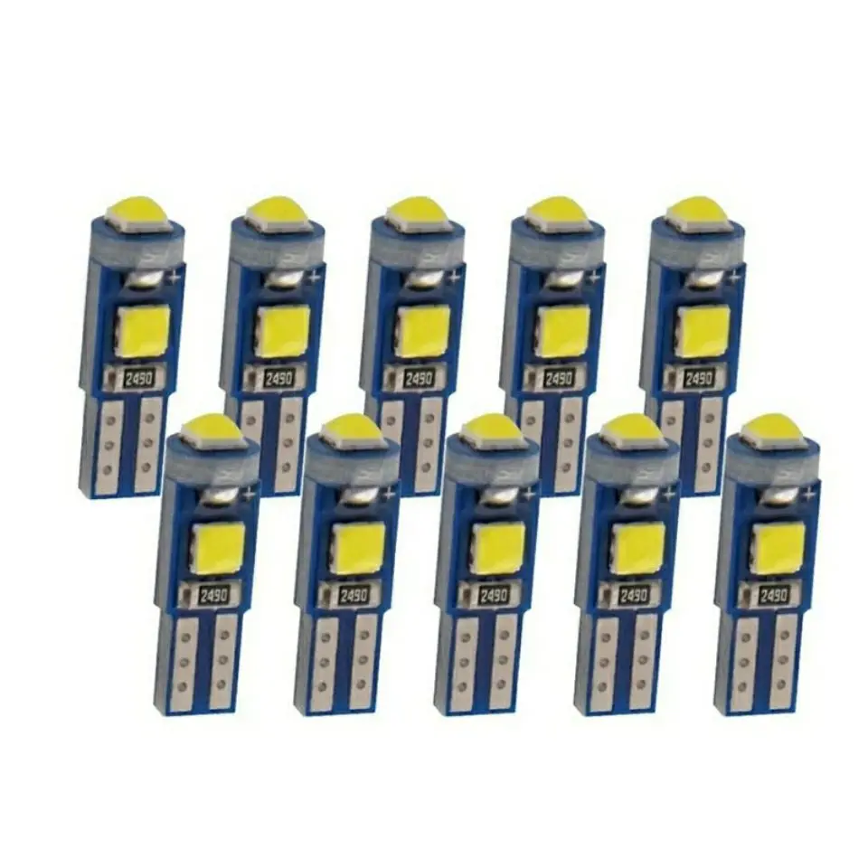 5 шт. T5 W3W W1.2W Женская лампочка для FIAT viaggio Ottimo 500 500L Uno idea Freemont Panda Tipo palio audi kia