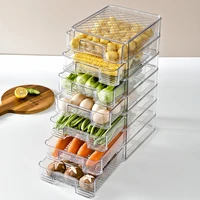 kitchen refrigerator storage container drawer type fresh keeping box food fruit egg dumpling sorting boxes