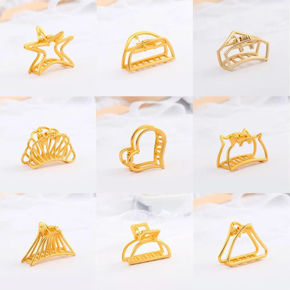 Модный диск пентаграмма для волос геометрическая полая заколка купания когти