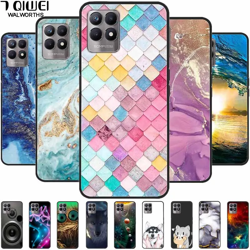 Для Realme Narzo 50 чехол 6 ''силиконовый мягкий мраморный ТПУ задний s для Narzo50 2022