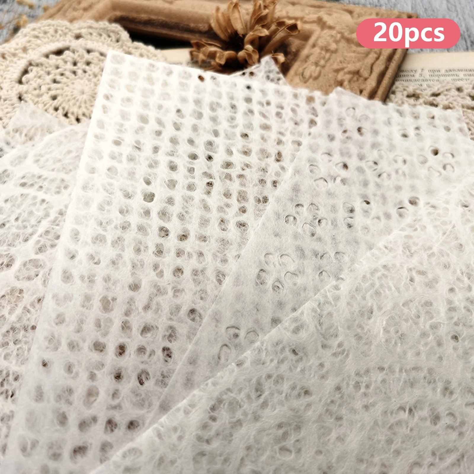 

20sheets A5 Hollow tissue paper texture paper Fancy Premium Card Pack Light weight Craft Paper Card Paper