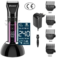 new 3 modes led display hair clipper professional hair trimmer for men dual charging barber hair cutting machine charging base
