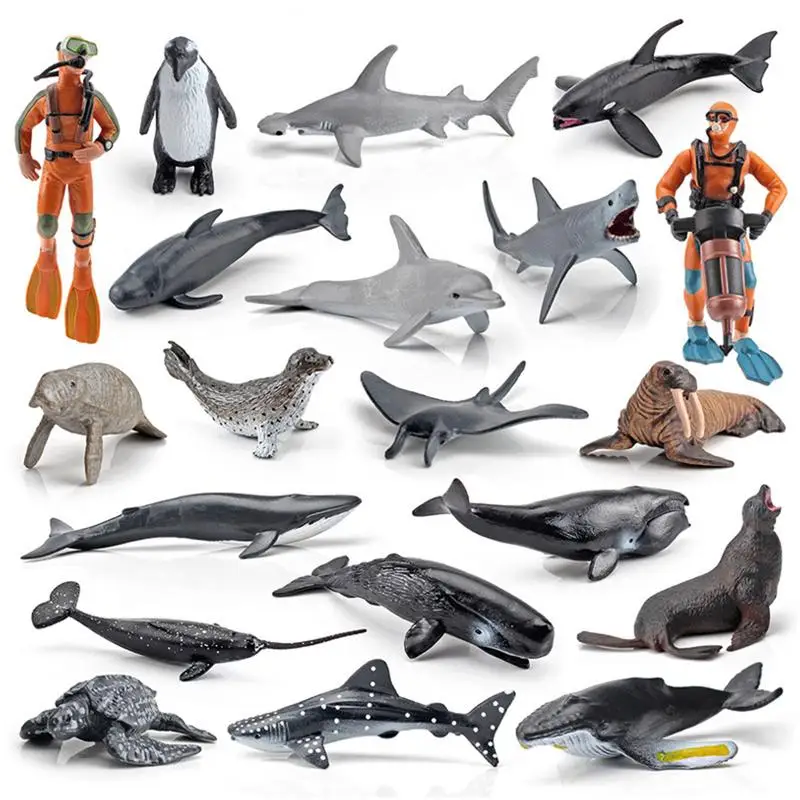 

Sea Animals Toy Figures For Kids 20Pcs Realistic Mini Sea Animal Figure Toys Easter Egg Christmas Birthday Gift Party Favor