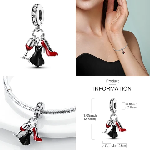 Подвеска MULA из серебра 925 красная серия