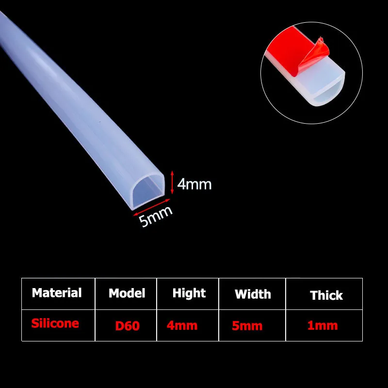 

Д-образная силиконовая уплотнительная лента для дверей и окон