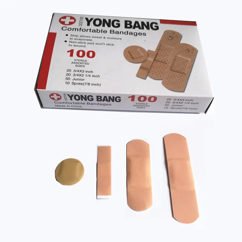 

100Pcs/Pack Waterproof Wound Adhesive Paster Medical Anti-Bacteria Band Aid Bandages Sticker Home Travel First Aid Kit Supplies