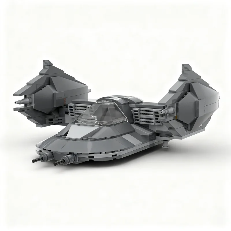 Фото 374 детали MOC Star Battle Nighthunter, модульный звездный истребитель. Модельные строительные блоки, рождественские подарки, игрушка, набор для творчества, коллекция кирпичиков для демонстрации