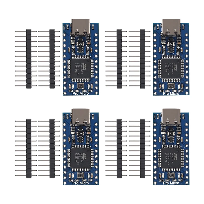 4 Pro Micro ATmega32U4 5V 16MHz Loại-C Phát Triển Module Bảng 2 Hàng Pin Đầu tương Thích Arduino Leonardo