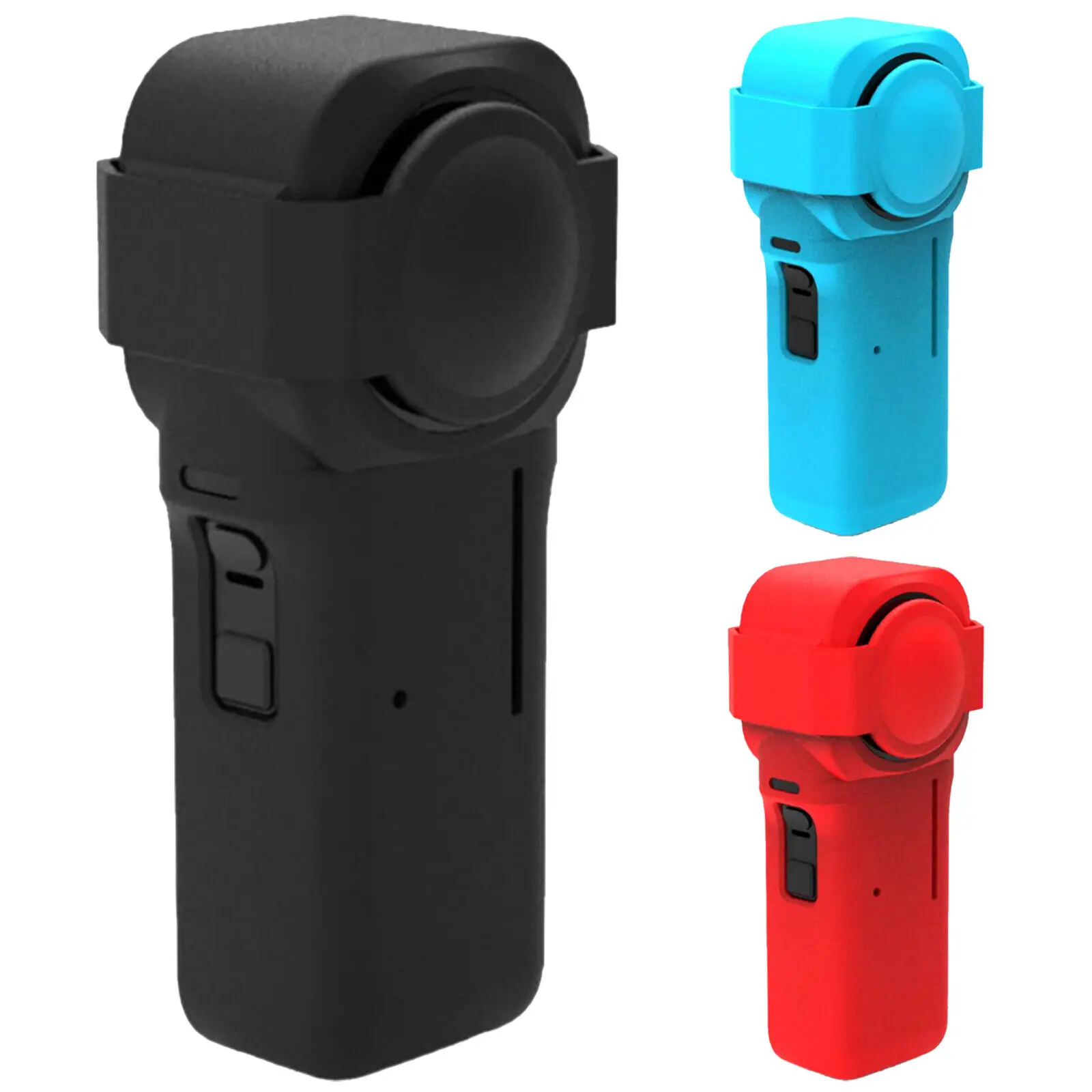 

Red/Black/Blue Optional Soft Silicone Protective Case Cover With Lens Cover For Insta360 One RS 1-Inch Camera