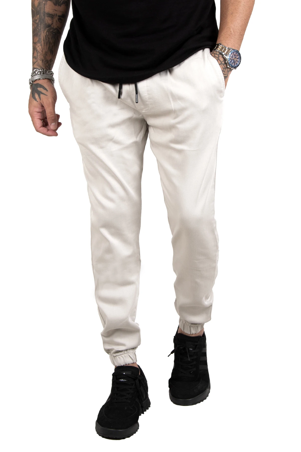 

DeepSEA men's waist and pangled lace-up gabardine trousers 2100203