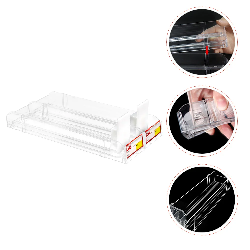 

Pusher Auto Rack Supermarket Automatic Showcase Clear Display Stand Auto-push Dispenser
