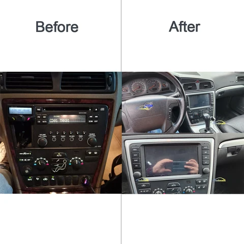 Sistema Multimídia Sem Fio CarPlay para Volvo GPS Wi-Fi Android XC70 V70 S60 S40 V40 130-128 8-core