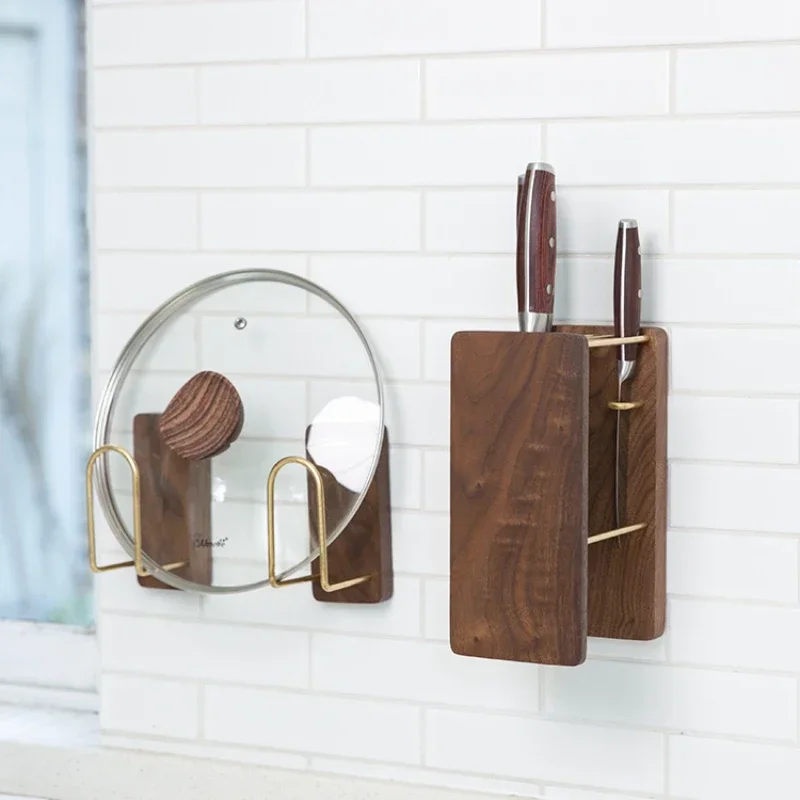 Стеллаж для кухни из черного ореха простой стеллаж специй без сверления