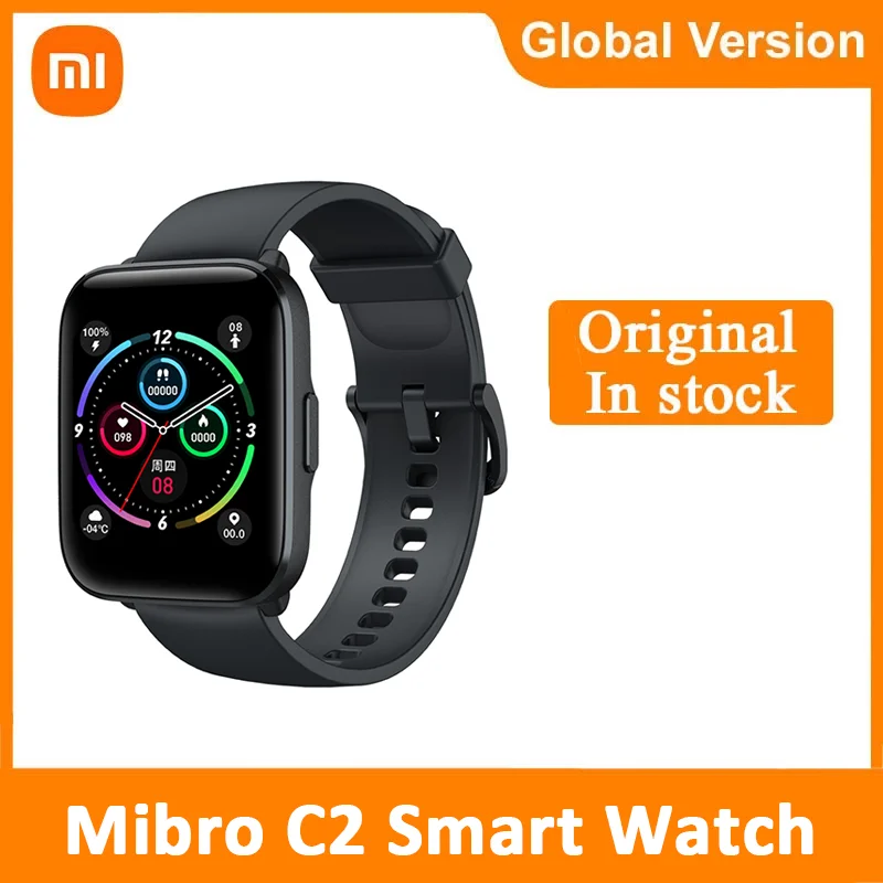 

Mibro C2 Smartwatch 24H Heart Rate Sleep SpO2 Monitor 1.69in HD Screen 20 Sports Modes Life Waterproof Bluetooth Smart Watch Men