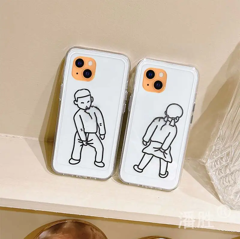 

Disney Transparent interesting phone case iphone13 12 lovers promax boy 12pro girl mini personality creative funny popularity