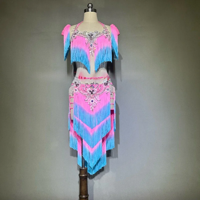 Комплект BellyDance элитный роскошный бюстгальтер со стразами на заказ + юбка с