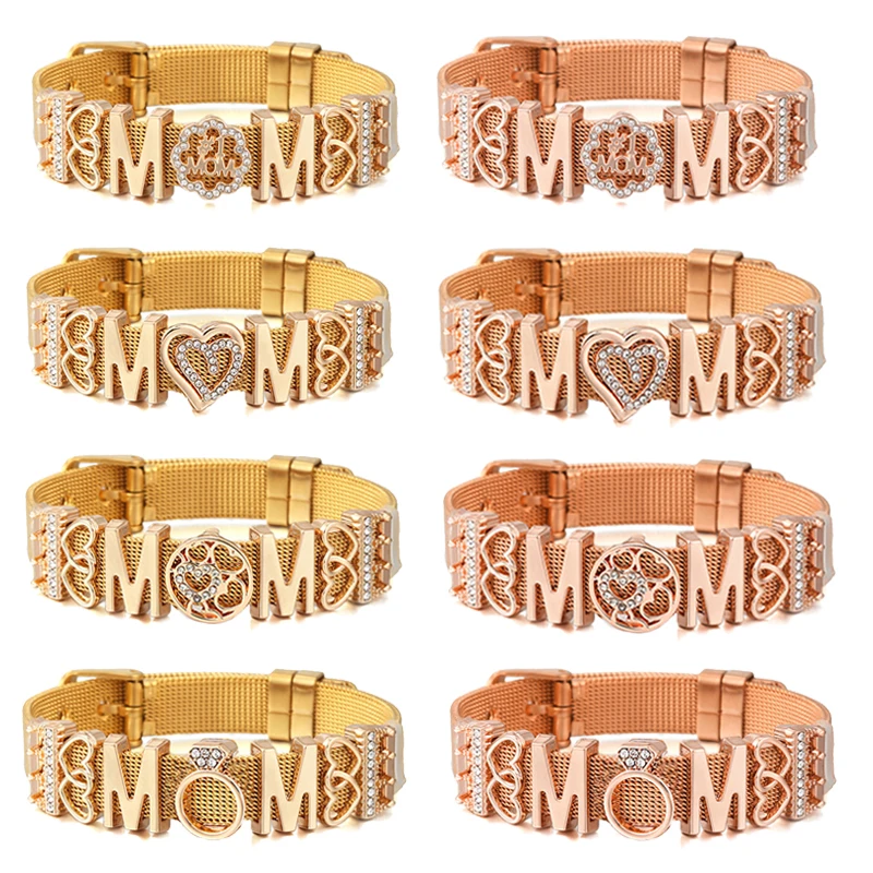 Фото 3 цвета, 10 мм, бусины MOM Slide Beads для женщин, подходят для модных браслетов с сетчатыми подвесками, ювелирные изделия ко Дню матери, подарок, специальное предложение №1