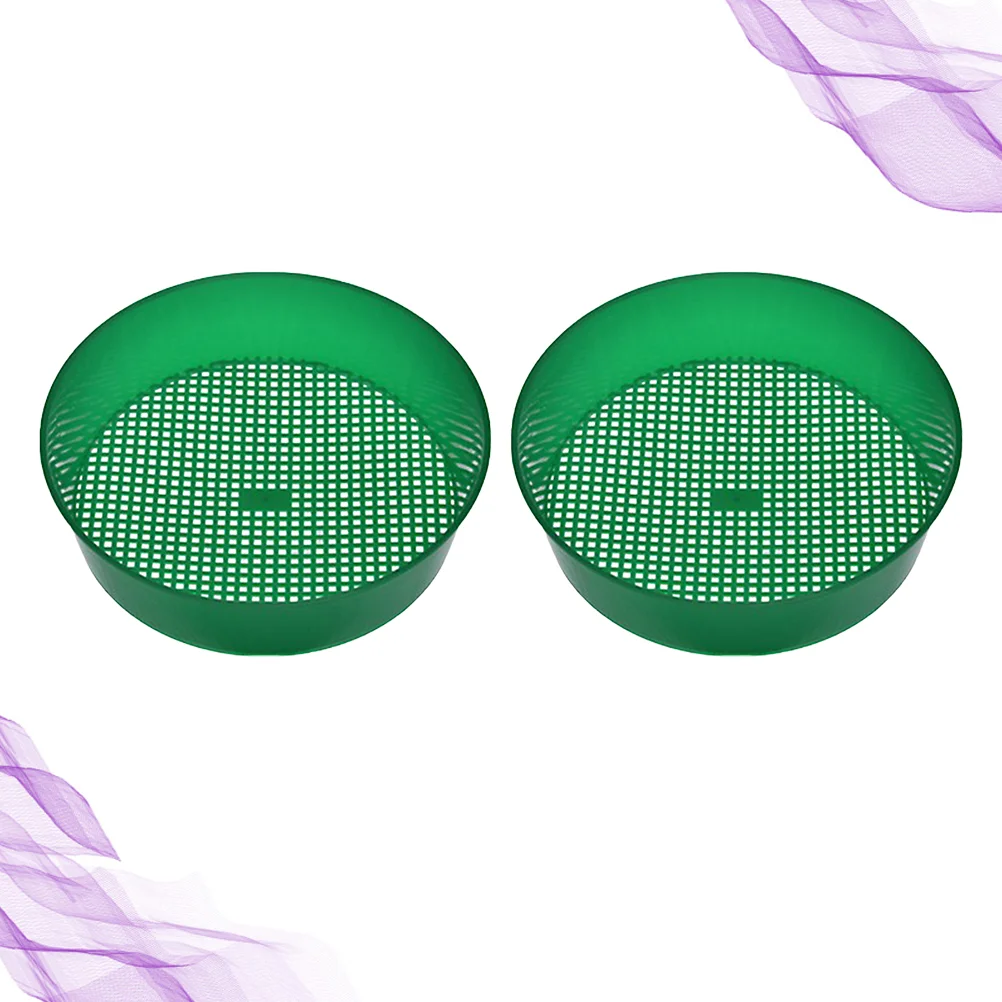 

Sieve Sifter Soil Garden Rake Mesh Riddle Sand Plastic Compost Stone Pan Tool Hand Gardening Sieves Bonsai Set Sifting Lawn