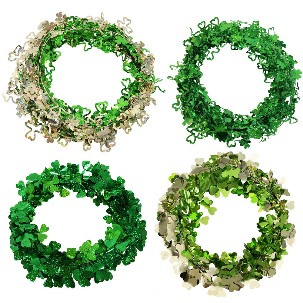 Украшение на День святого Валентина цветные полоски из проволоки венок в