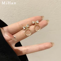 mihan modern jewelry high quality crystal earrings pretty design sweet korean temperament dangle earrings for women wholesale