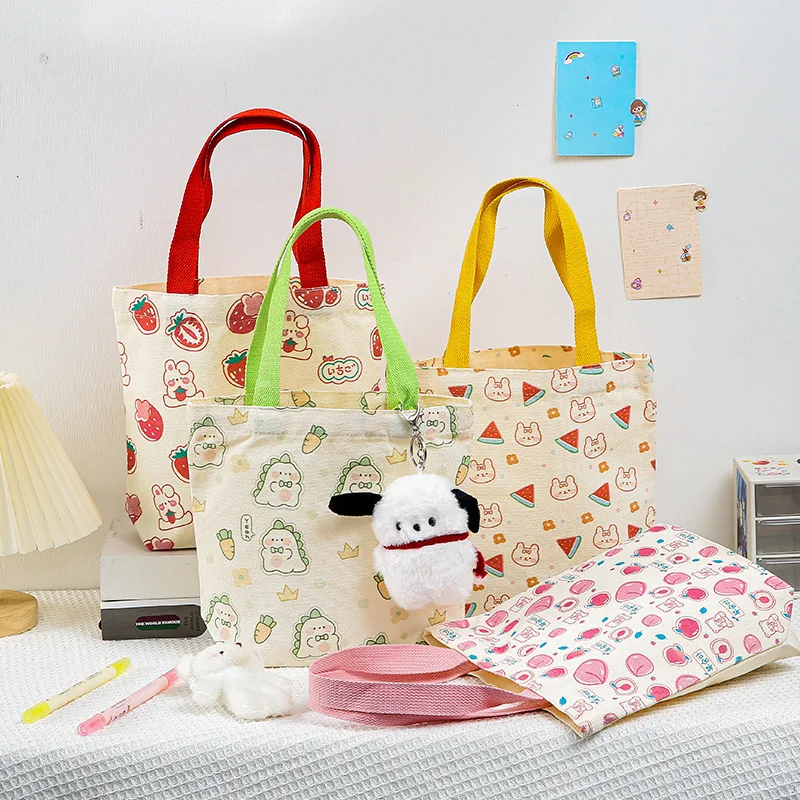 

Canvas Bag Candy Cute Refreshing 100 Days Old and One Year Old Birthday Party Rabbit Hand Gift Canvas Bag Handbag Wholesale