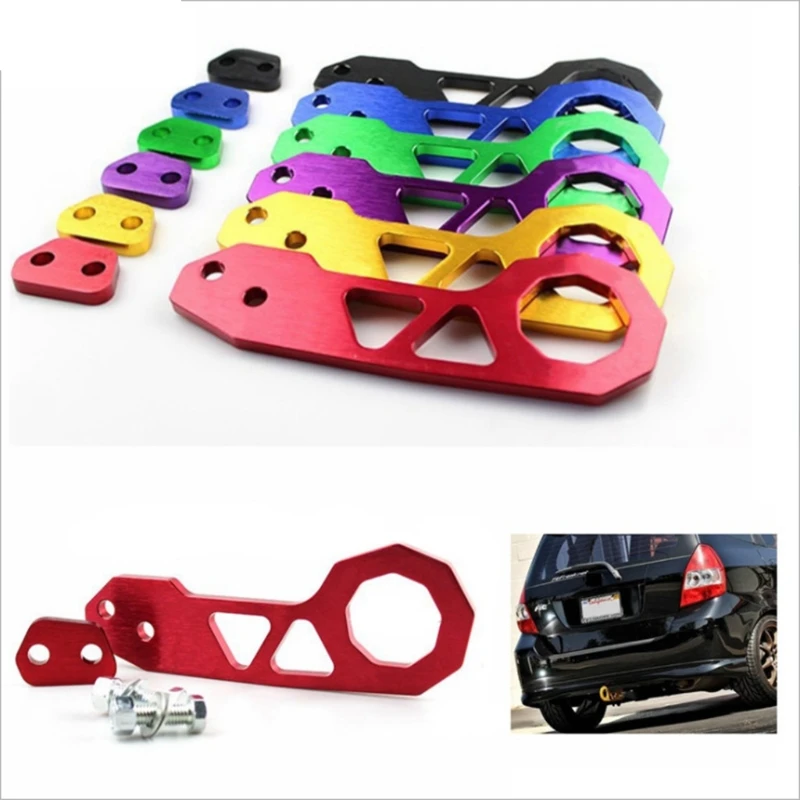 

Universal Aluminum Racing Front and Rear Bumper Towing Tools Tow Hook Hauling