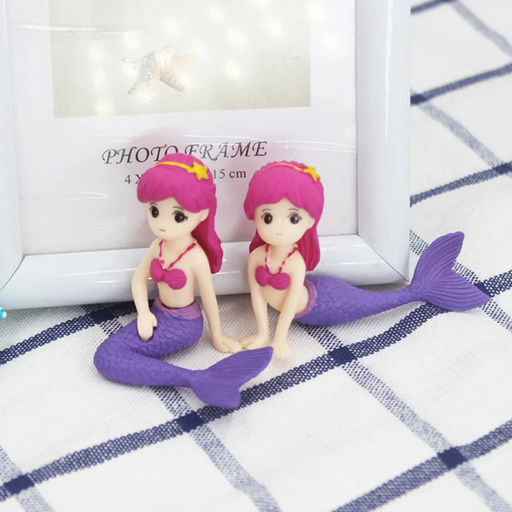 

Mermaid Cake Toppers Toys Decorations Figurines Cupcake Little Party Princess Girls Topper Miniature Figures Decoration Birthday