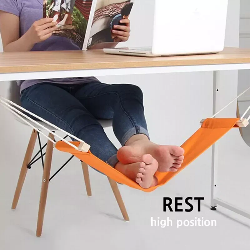 

Creative Mini Footrest Hammock Under Table To Ease The Fatigue of Foot Stretching Telescopic Feet Hammock for Work or Outdoor