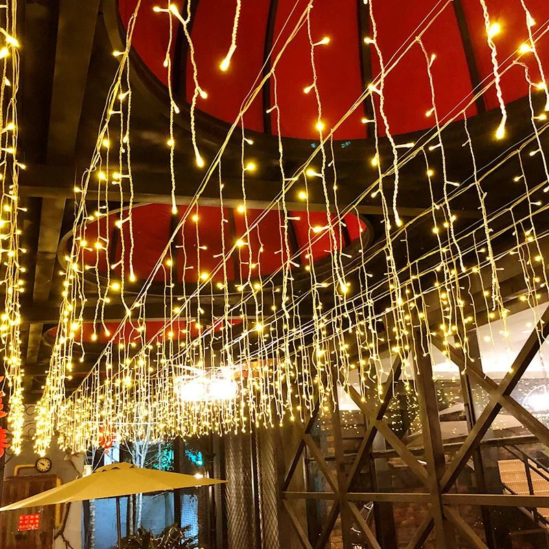 

Christmas Led Curtain Icicle String Lights Droop 0.4-0.6m Party Wedding Holiday Lighting Garden Outdoor Street Decorative