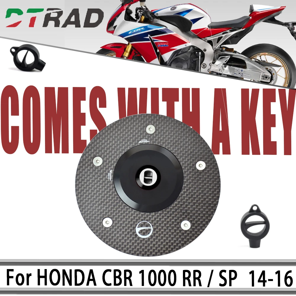 

Anti theft fuel tank cap For HONDA CBR 1000 RR/SP 14-16 Motorcycle carbon fiber&aluminum alloy fuel tank cap (comes with key)