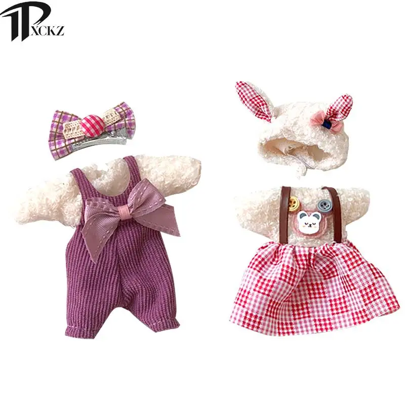 

16 Cm Dress Up Accessories Doll Clothes Cute Doll Clothes Set Baby Clothes Dress Skirt Doll Clothes Suit 1/8 Baby Clothes Dress