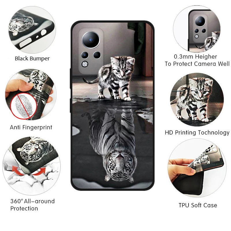 phone cases for infinix note 11 cover black silicone soft back shockproof casing for infinix note11 case free global shipping