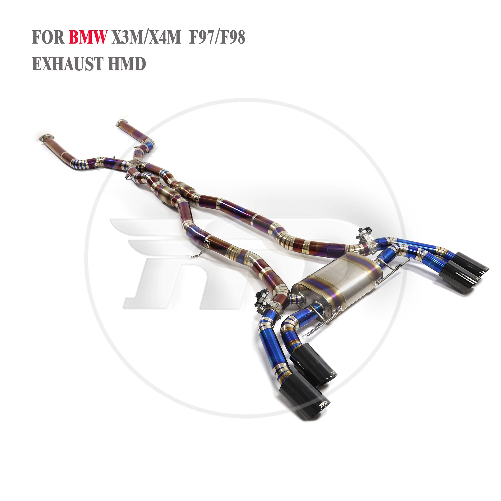 

HMD Titanium Exhaust System Performance Catback for BMW X3M X4M Lci F97 F98 3.0T S58 Engine 2019+ Car Muffler Electronic Valve