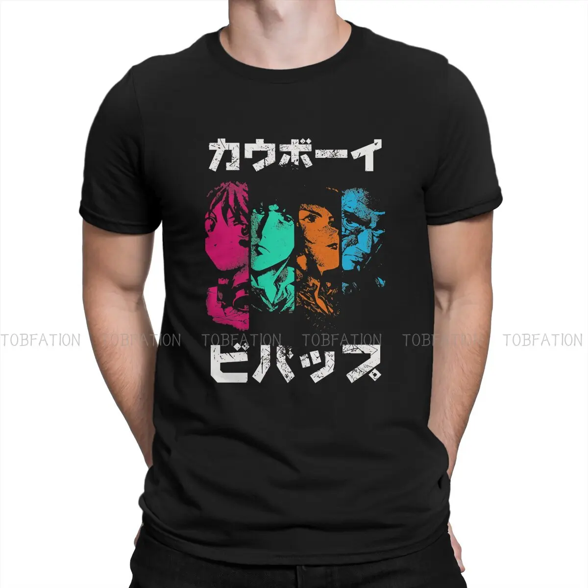 

Футболка Cowboy Bebop мужская с рисунком аниме, свободная рубашка в стиле ретро, пушистая, новый дизайн