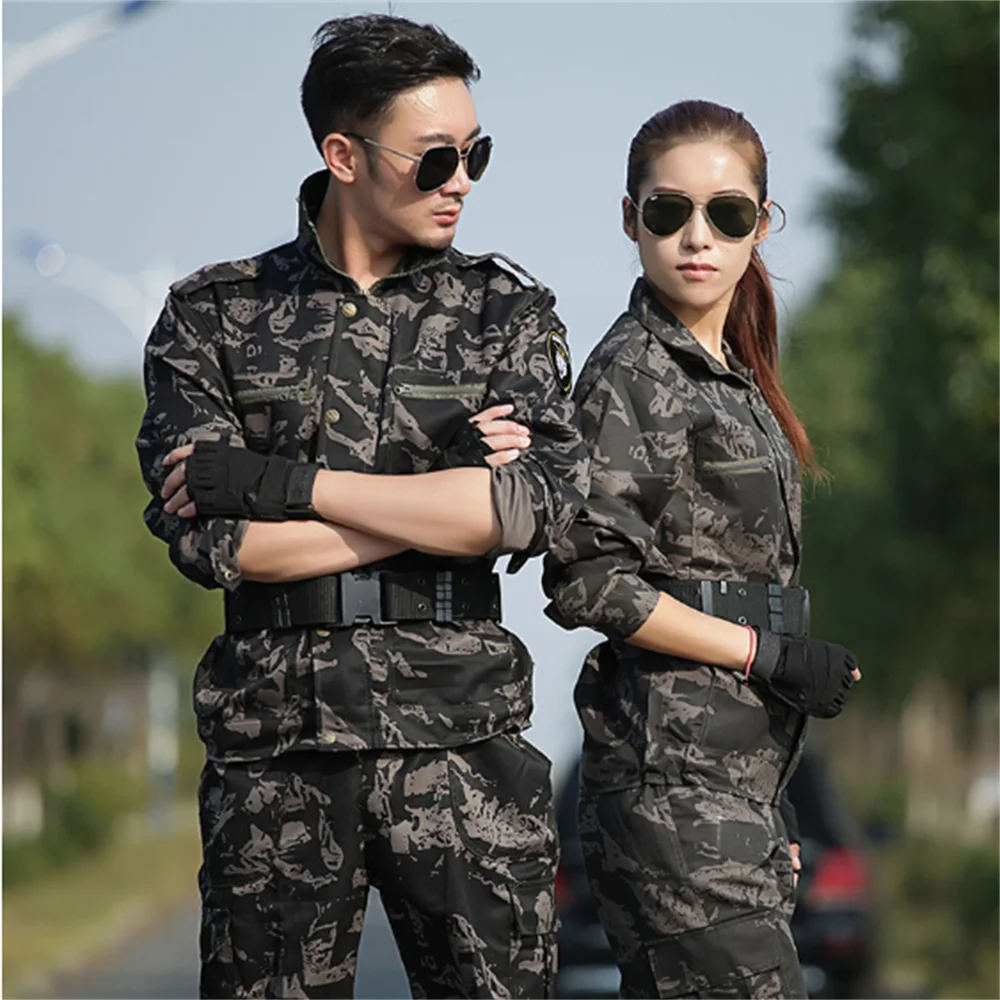 

Military Uniform Snow Camouflage Army Combat Shirt Uniforme Militar Tactical Suit Clothing CS Softair Men Working Clothes Female