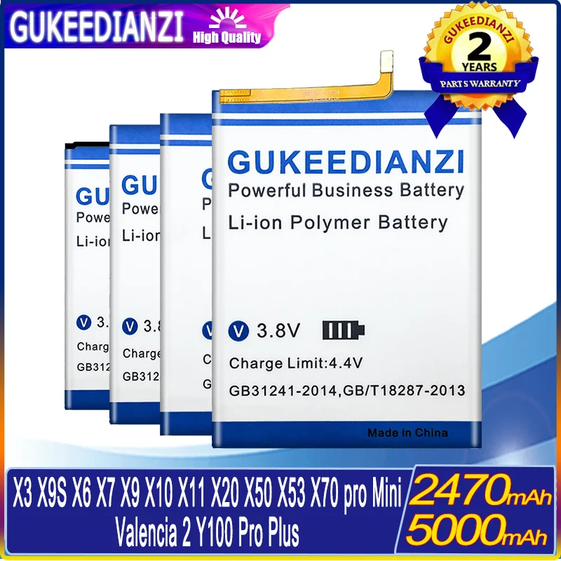 Аккумулятор 2470/5000 мАч для DOOGEE NOVA Y100X X3 X9S Valencia 2 Y100 Pro/Plus X10 X70 X6 X7 X9 pro X9pro X53 X50 X20 X11 X9 Mini
