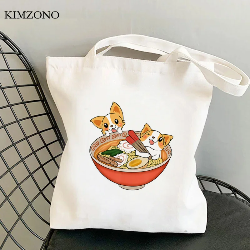 

Холщовая Сумка для покупок Corgi, сумка для покупок, складная сумка для покупок