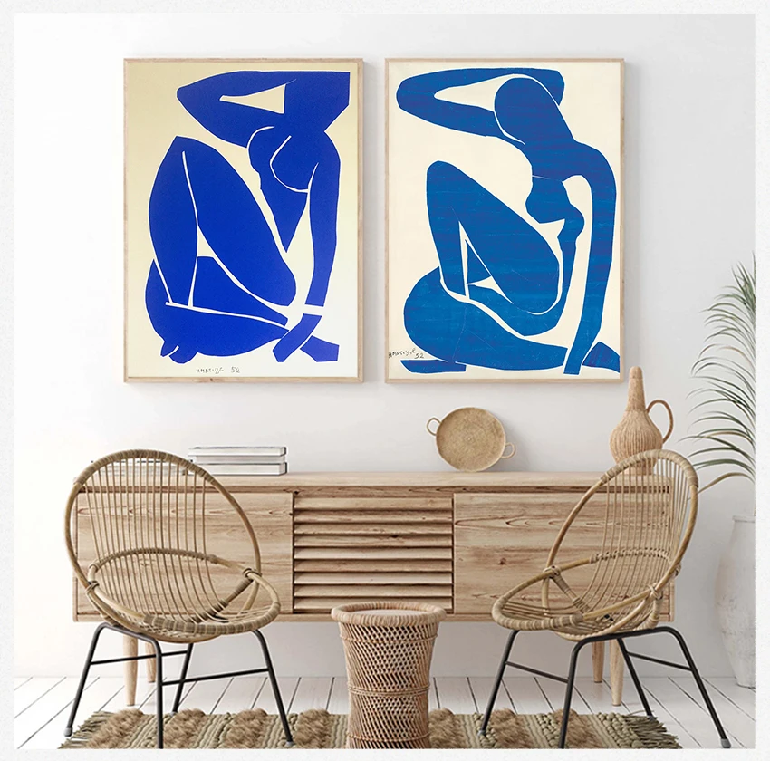 

Henri Matisse Blue Posters Hd Print Wall Picture For Living Room Abstract Home Decoration Canvas Art Painting French