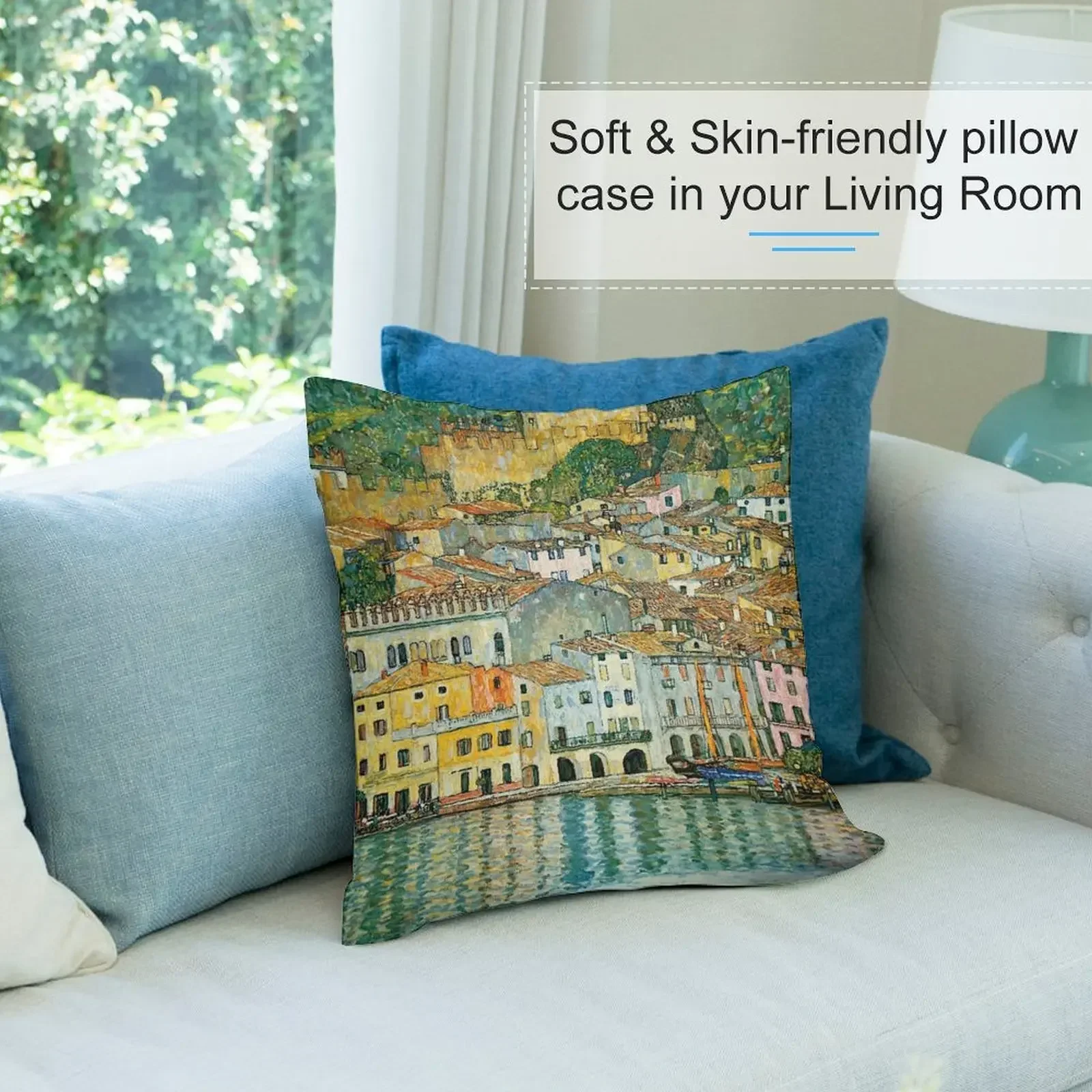 Malcesine on Lake Garda - Густава Климт наволочки для диванов наволочка